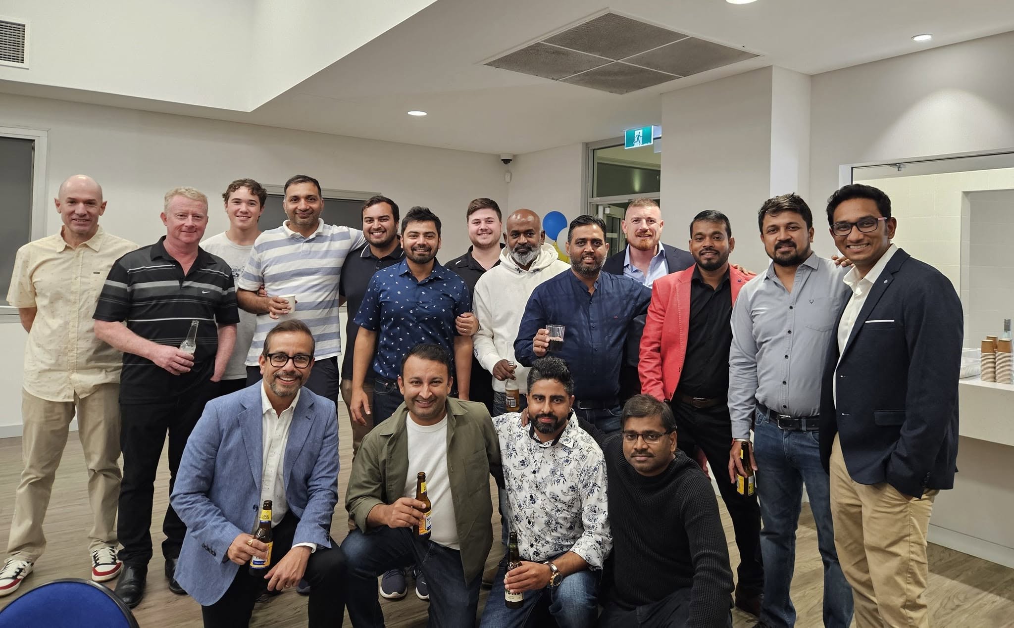 Club members gathered for a social event